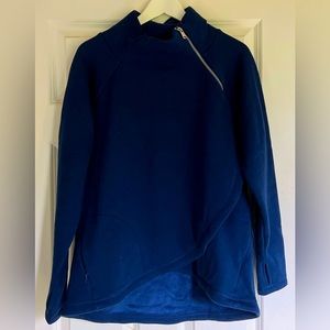 Athleta asymmetrical funnel neck sweatshirt